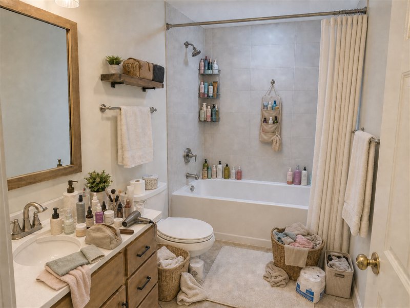 Bathroom clutter level 4