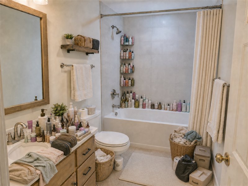 Bathroom clutter level 5